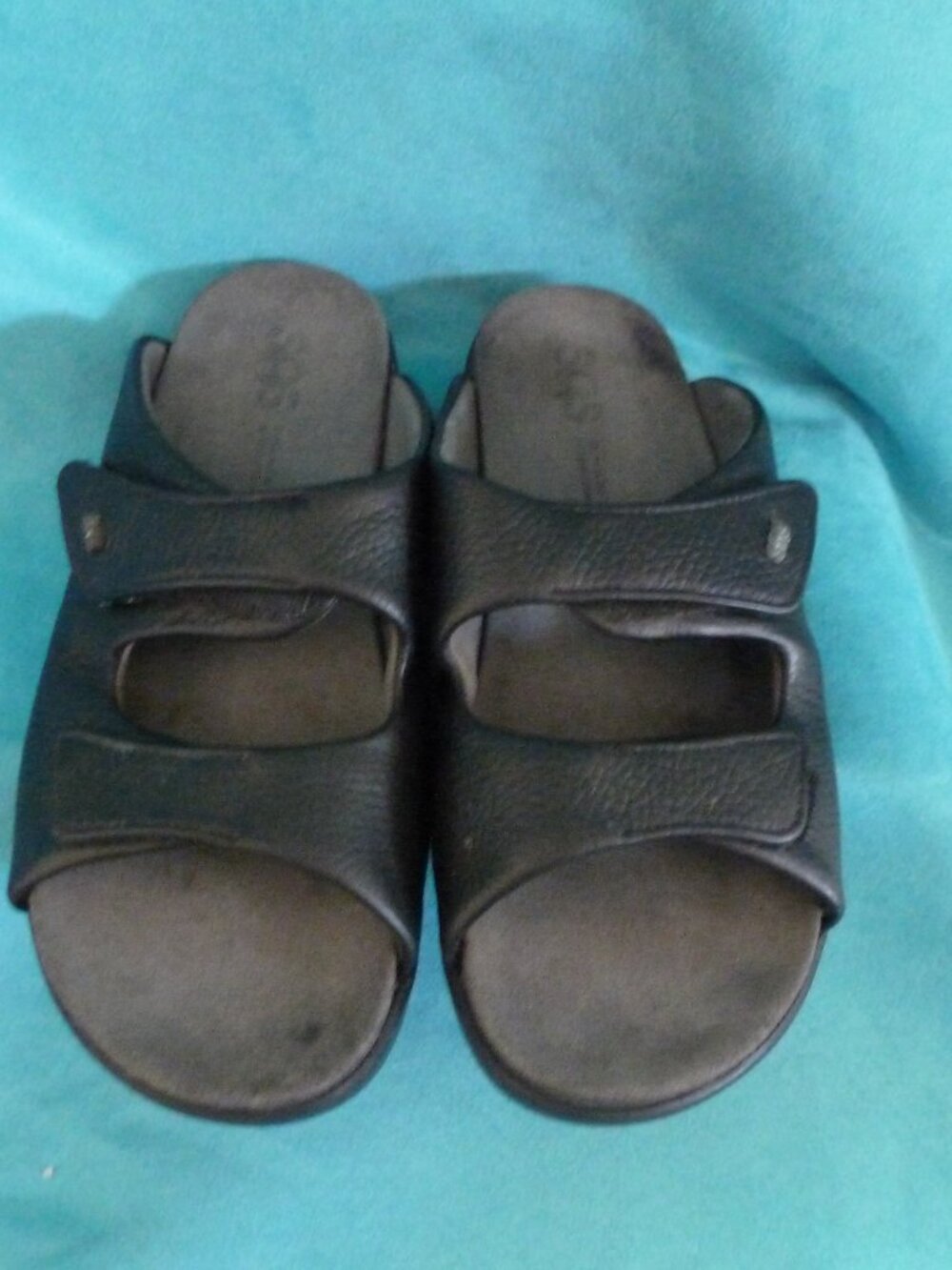 AS Women Cozy Slide Sandal slip on Black 10 Medium Adjustable retail $200